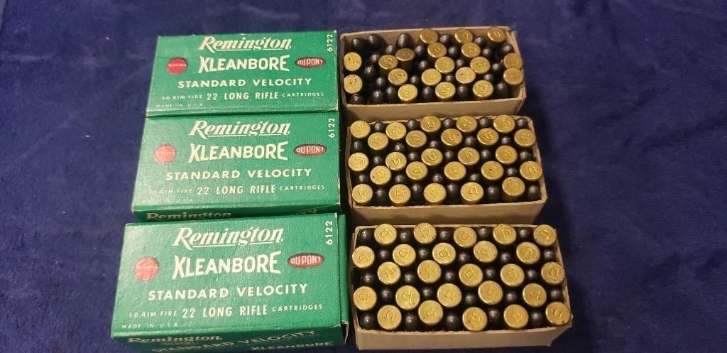 (3) Vintage Boxes Of 22LR Ammo (Count Unverified)