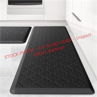 2-pk Kitchen Cushioned Anti-Fatigue Floor mats