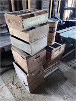 LOT OF WOODEN FRUIT CRATES