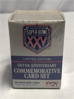 NIB SEALED SUPERBOWL XXV SILVER ANNIVERSARY