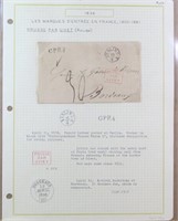 France 1836 Stampless Cover with French postal and