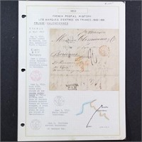 France 1853 Stampless Cover with French postal and