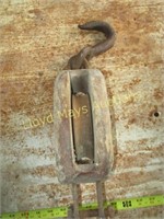 Antique Wood & Cast Iron 8" Pulley