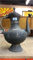 19TH CENTURY MIDDLE EASTERN BRASS TEA JUG