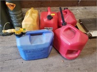5 ASSORTED GAS CANS