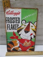 TIN SIGN KELLOGG'S FROSTED FLAKES