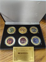 24k gold-plated coin lot dragons