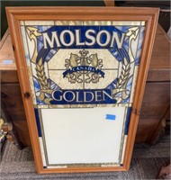 MOLSON CANADA GOLDEN GLASS SIGN