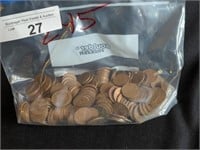 APPROX 245 MIXED WHEAT PENNIES