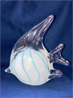 Art glass angelfish paperweight 5’’H nicnac decor