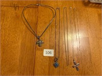 Sterling Silver Chains & Charms Cross+