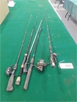 4-1/2 Fishing Poles, Reels