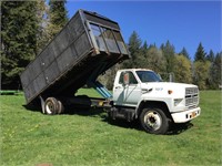 1994 FORD F700 5.9 CUMMINS, W/ 16' DUMP BED