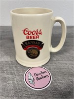 Rare Coors Beer Kansas stein mug Heartland America