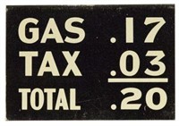 Tin Gas Station Price Sign Double-Sided