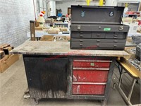 Shop Work Bench & 8 Drawer Kennedy Tool Box