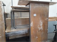 5 Rectangular Desks Wood Top & Metal Frame