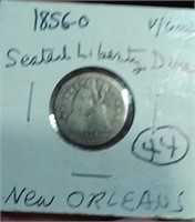1856-O New Orleans seated liberfty silver dime