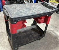 Rolling Poly Work Cart. 38" x 19" x 32" high.