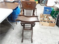 Vintage Wooden High Chair