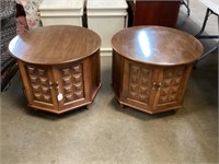 Pair Round Lamp Tables