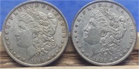 1890 & 1898 Morgan Silver Dollars
