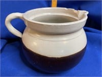 Stoneware Pitcher 4.5" Tall Chips (see pics)