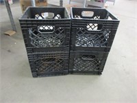 4 plastic crates