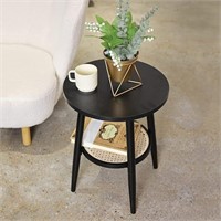 LUSUOWLZ Wooden Black Tary Side 75" Round Table
