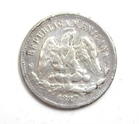 1887-PIB 25 Centavos VF Mexico