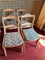 4 roseback chairs- mid refurbished