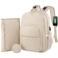 WF1342  Lovevook Quilted Diaper Bag Large - White