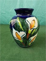 Mexican talavera vase 6.5"