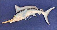 Resin Sailfish wall decor, there is a chip on one
