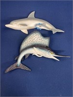 Dolphin and Sail Fish wall art, dolphin has been