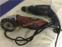 Bosch 5.5 Amp Drill and Skil  Angle Grinder