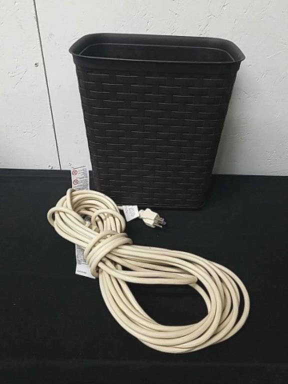 12.5 in Waist basket and an extension cord