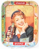 Vintage Metal Coca Cola Advertising Tray Seasonal