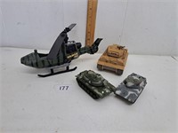 Toy Tanks and Helicopter