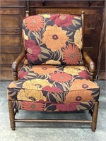 Exquisite Dollywood Fabric Wide Solid Wood Chair