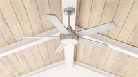 $150  52-in Brushed Nickel Ceiling Fan with Light
