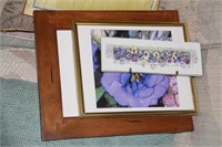 Lot of framed floral art