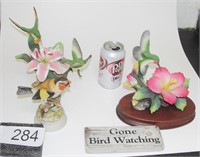 Grouping of Flower & Bird Statues