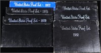 1972, 75, 79-82 US PROOF SETS