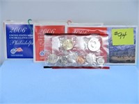 (3) 2006 U.S. P/D Mint Unc. Coin Sets