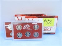 (2) 2005 U.S. Mint Proof Sets, Silver