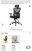 (3 pcs) NOBLEWELL Ergonomic Office Chair, Desk