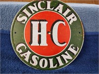 Sinclair H-C Gasoline Metal Sign - 8"