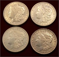 4pc Morgan 1921 Silver Dollars