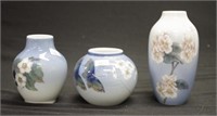 Three various Royal Copenhagen vases